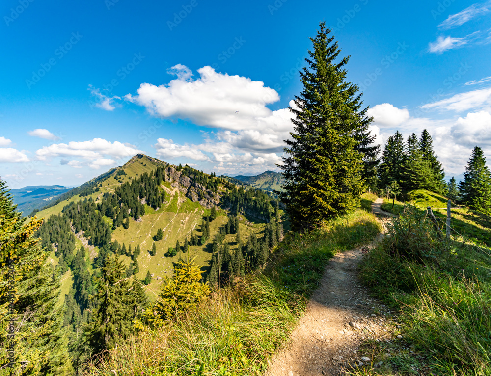 Sunset hike to the Hochgrat on the Nagelfluhkette near Oberstaufen Sunset hike to the Hochgrat on the Nagelfluhkette near Oberstaufen