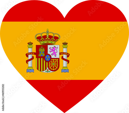 Wallpaper Mural Flag of Spain inside heart shape Torontodigital.ca