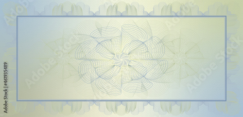 guilloched background with yellow-green gradient	
