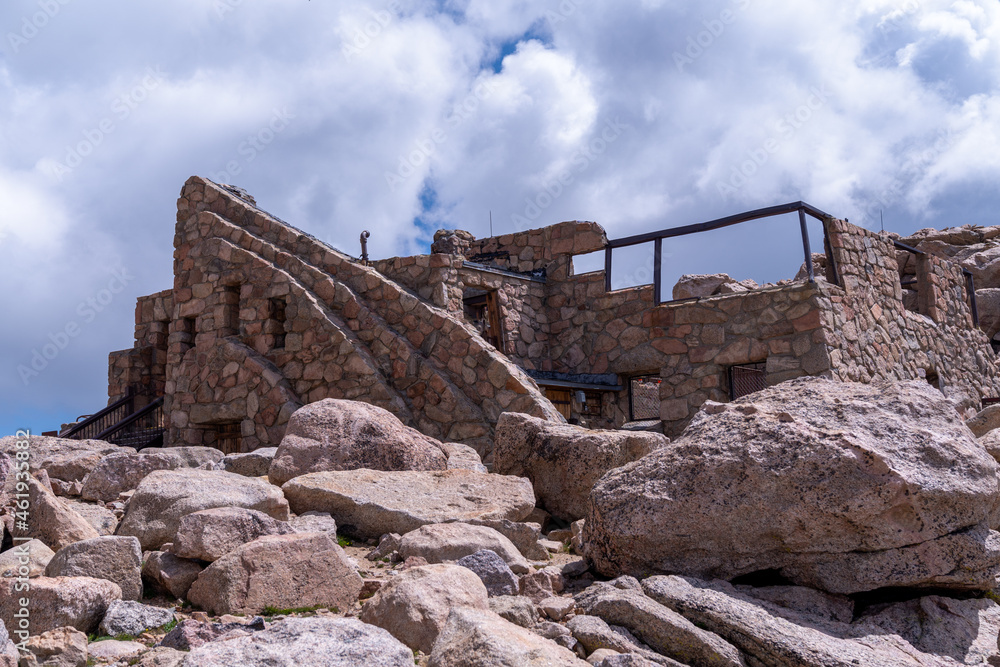 The abandoned Crest House on top of Mt. Evans in Colorado