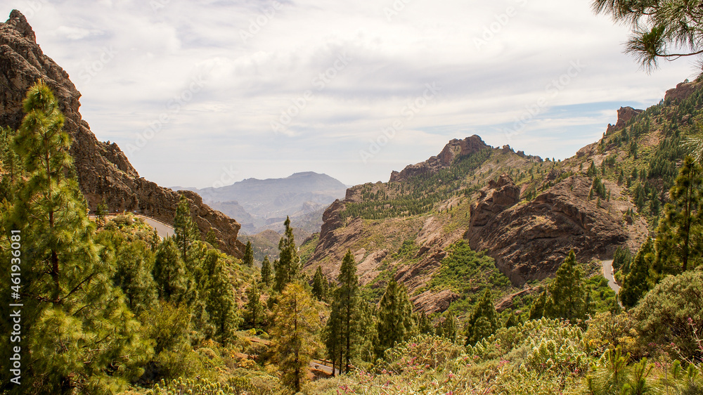 mountain and volcanic landscape of Gran Canaria, Spain
