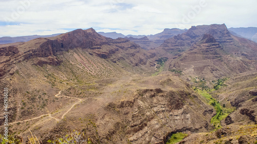 mountain and volcanic landscape of Gran Canaria, Spain