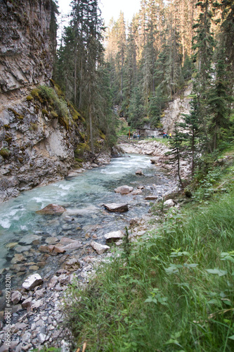 The river section of Johnston Canyon. Banff National Park, Alberta, Canada 