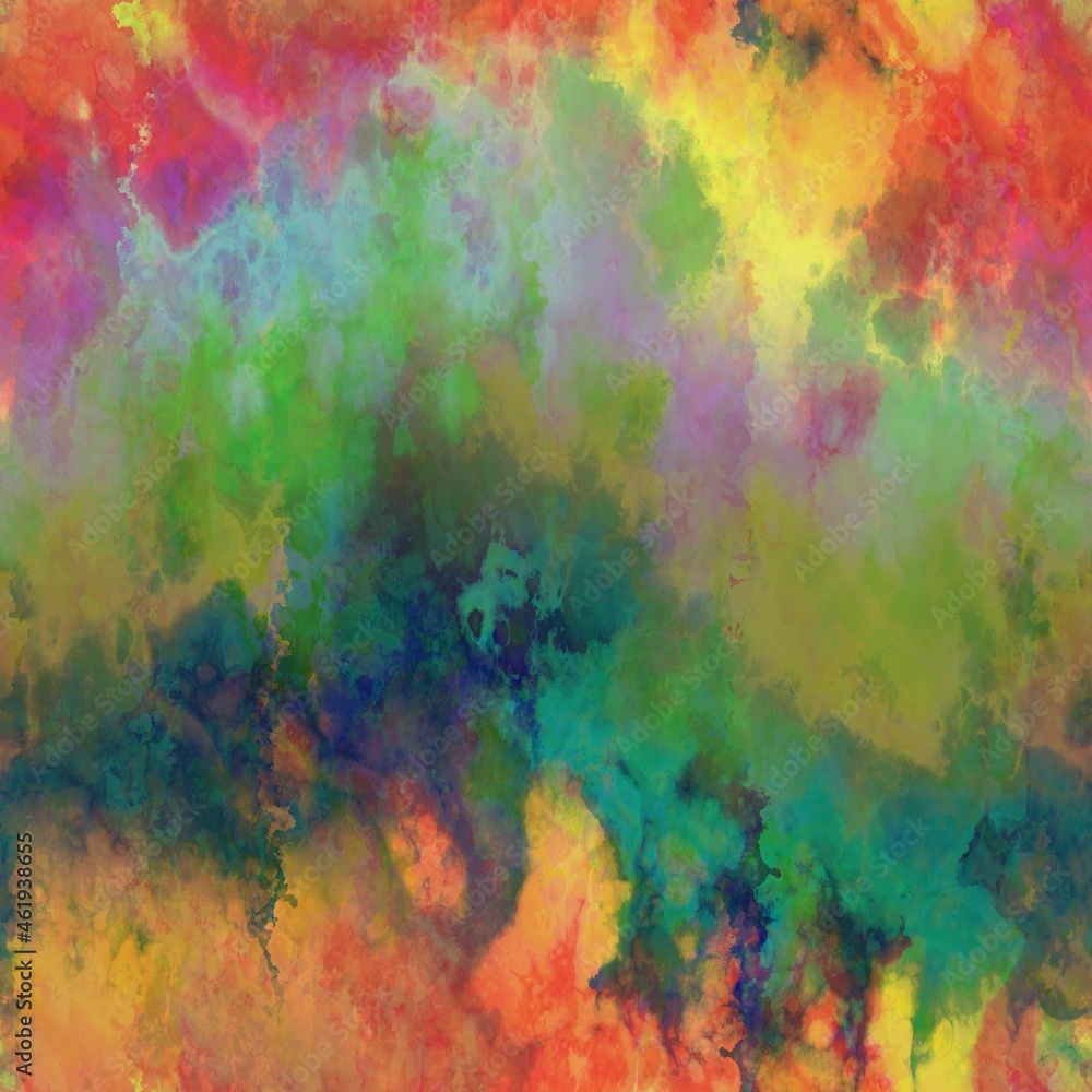 Seamless colorful rainbow watercolor splash background