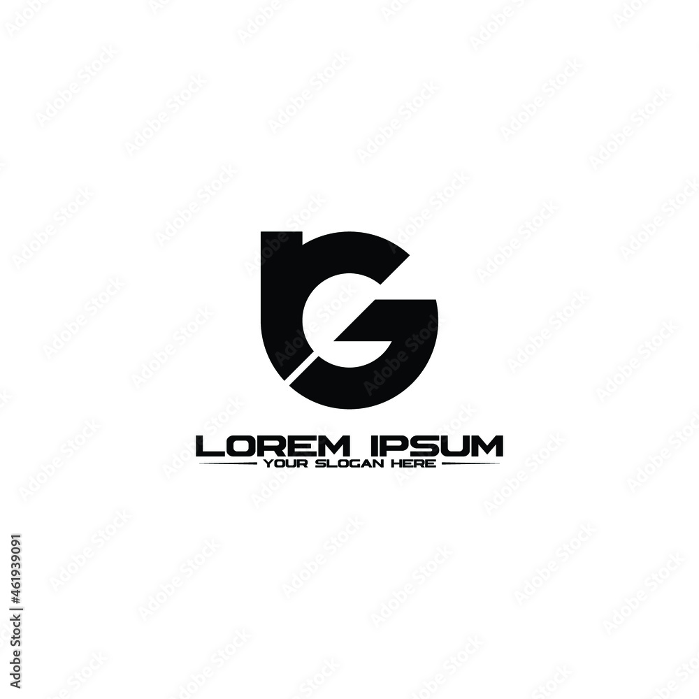 Letter RG simple logo design vector
