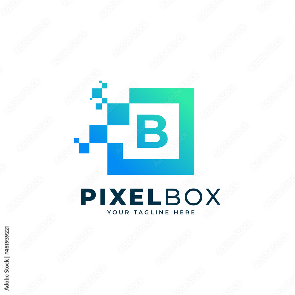 Initial Letter B Digital Pixel Logo Design. Geometric Shape with Square Pixel Dots. Usable for Business and Technology Logos Initial Letter B Digital Pixel Logo Design. Geometric Shape with Square Pixel Dots. Usable for Business and Technology Logos