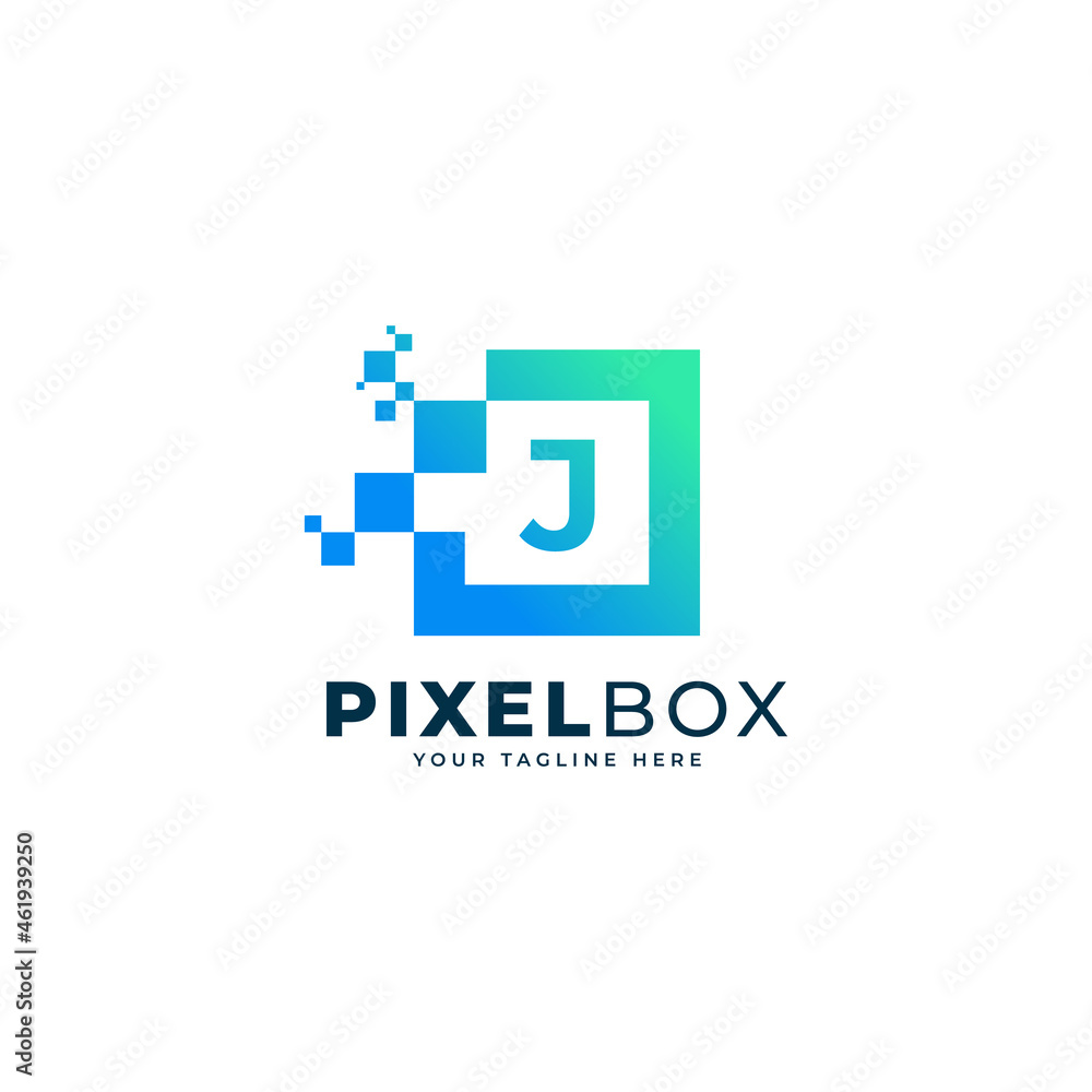 Initial Letter J Digital Pixel Logo Design. Geometric Shape with Square Pixel Dots. Usable for Business and Technology Logos Initial Letter J Digital Pixel Logo Design. Geometric Shape with Square Pixel Dots. Usable for Business and Technology Logos
