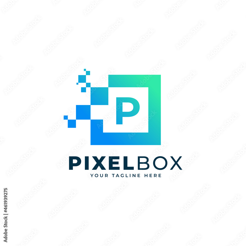 Initial Letter P Digital Pixel Logo Design. Geometric Shape with Square Pixel Dots. Usable for Business and Technology Logos Initial Letter P Digital Pixel Logo Design. Geometric Shape with Square Pixel Dots. Usable for Business and Technology Logos