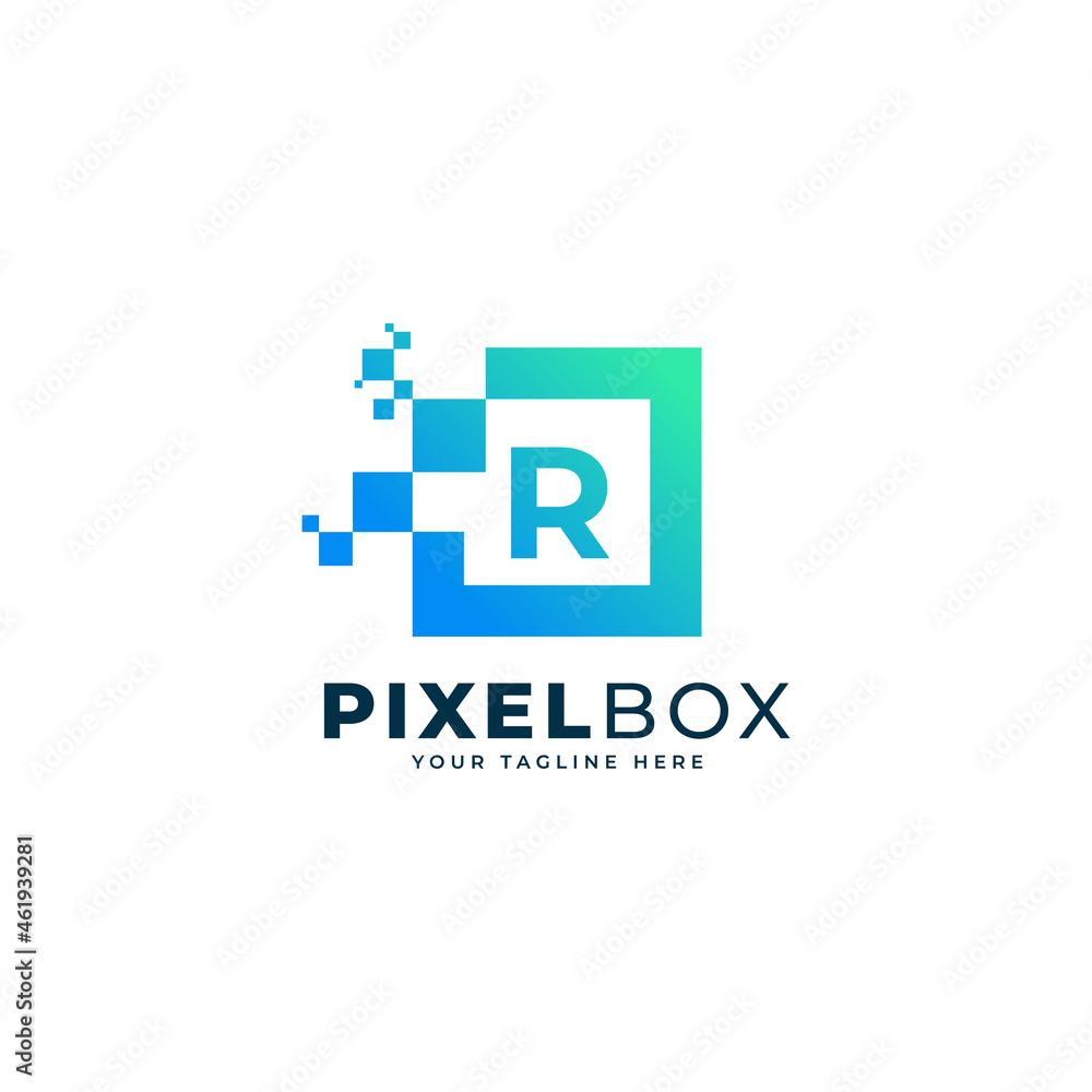 Initial Letter R Digital Pixel Logo Design. Geometric Shape with Square Pixel Dots. Usable for Business and Technology Logos Initial Letter R Digital Pixel Logo Design. Geometric Shape with Square Pixel Dots. Usable for Business and Technology Logos