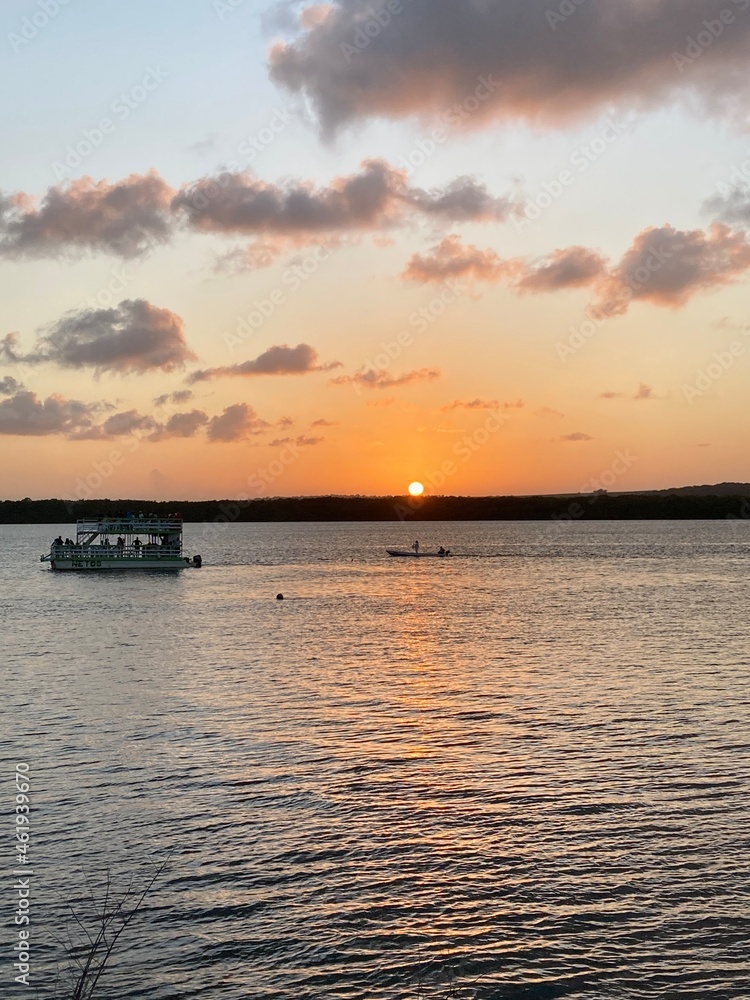 sunset over the sea