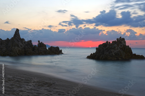 夕暮れの水晶浜（福井県）