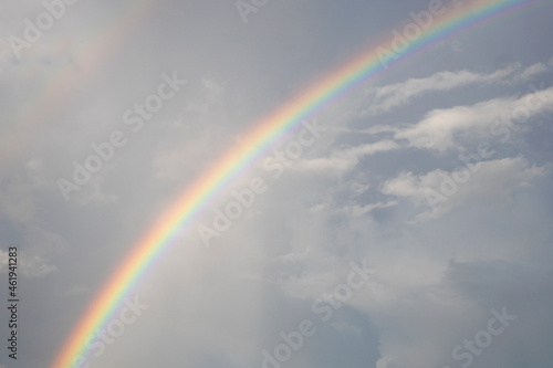 A Colorful Rainbow on the sky. © apisitwilaijit29