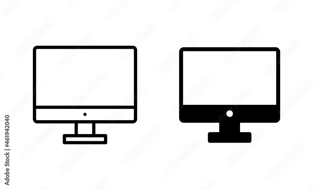 Computer icons set. computer monitor sign and symbol Computer icons set. computer monitor sign and symbol