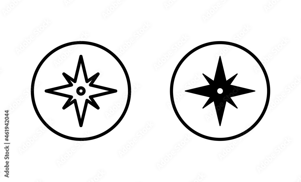 Compass icons set. arrow compass icon sign and symbol Compass icons set. arrow compass icon sign and symbol