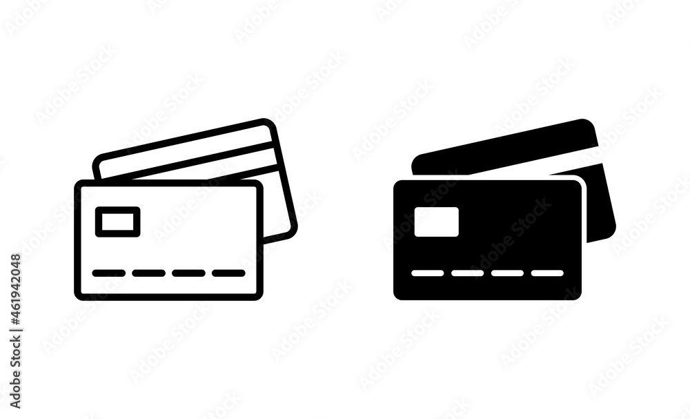 Credit card icons set. Credit card payment sign and symbol Credit card icons set. Credit card payment sign and symbol