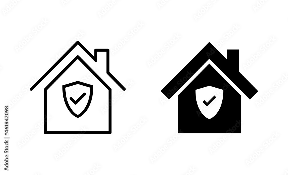 home insurance icons set. home protection sign and symbol home insurance icons set. home protection sign and symbol