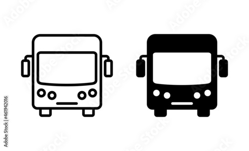 Bus icons set. bus sign and symbol