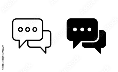 Chat icons set. speech bubble sign and symbol. comment icon. message