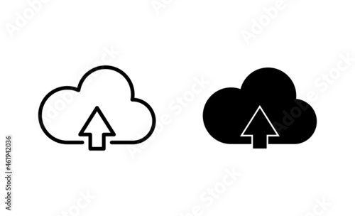 cloud icons set. cloud sign and symbol