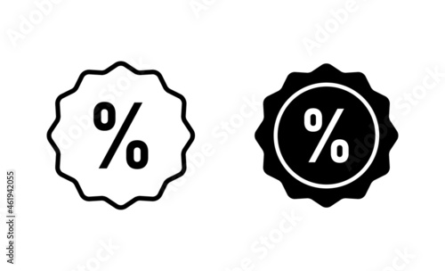 Discount icons set. Discount tag sign and symbol