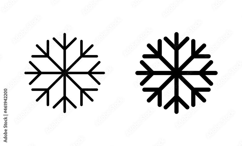 Snow icons set. snowflake sign and symbol Snow icons set. snowflake sign and symbol