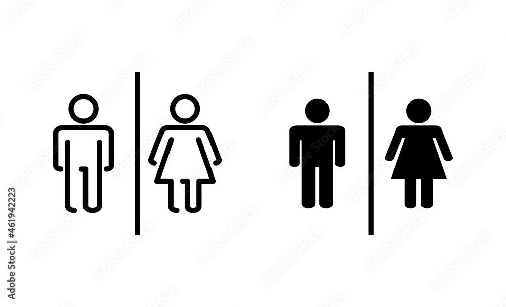 Toilet icons set. Girls and boys restrooms sign and symbol. bathroom sign. wc, lavatory Toilet icons set. Girls and boys restrooms sign and symbol. bathroom sign. wc, lavatory
