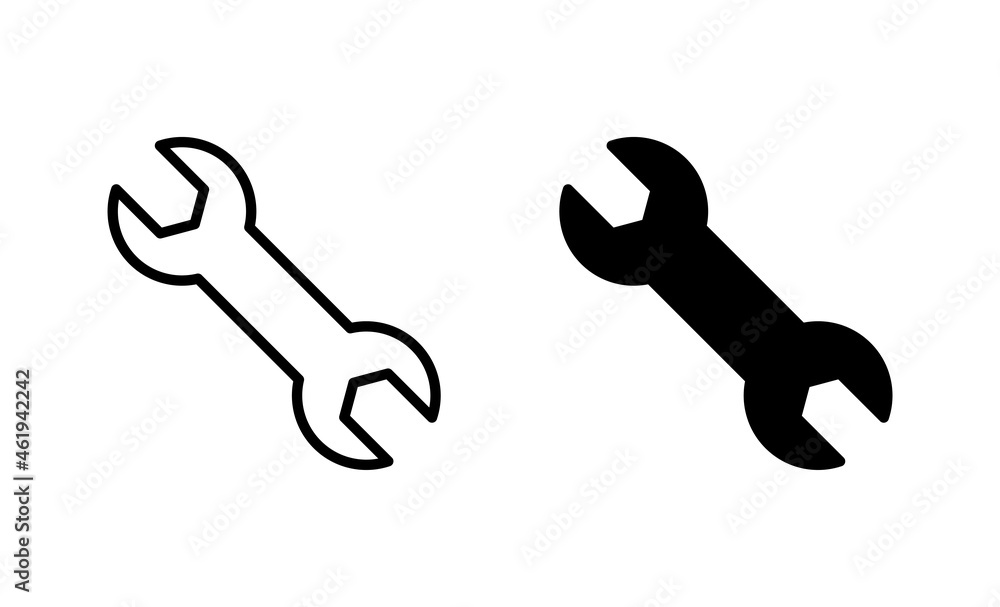 Wrench icons set. repair icon. tools sign and symbol Wrench icons set. repair icon. tools sign and symbol