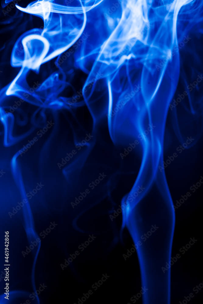 Motion blue smoke on black background. Motion blue smoke on black background.