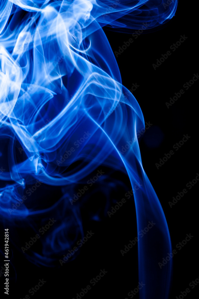 Motion blue smoke on black background. Motion blue smoke on black background.