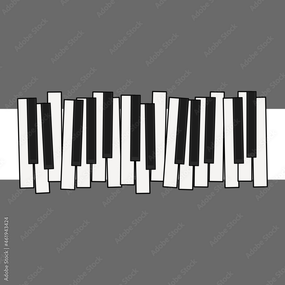 Vector of uneven piano keys Stock Vector Adobe Stock