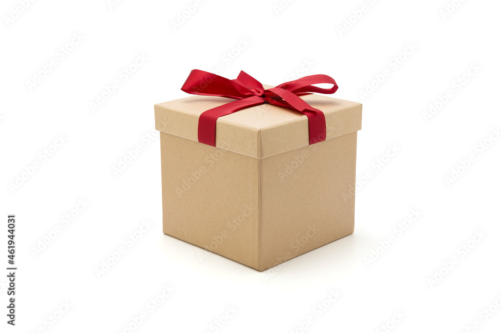 Gift box on isolated on white background with romantic, presents for Christmas day or valentine day, package with congratulation, wrapped paper, spring for decoration, copy space, holiday concept. Gift box on isolated on white background with romantic, presents for Christmas day or valentine day, package with congratulation, wrapped paper, spring for decoration, copy space, holiday concept.