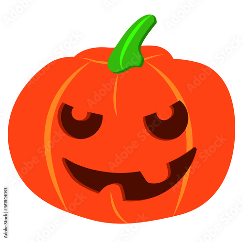 Calabaza de halloween con fondo blanco