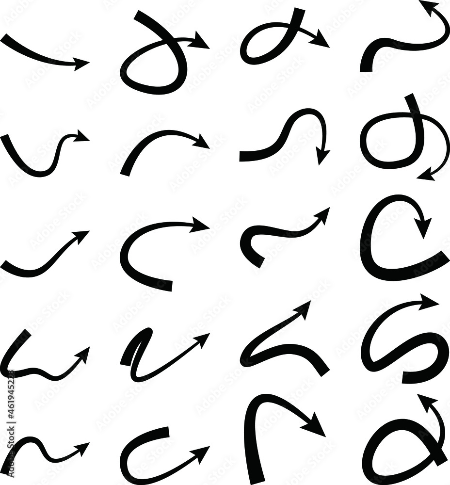 Vector hand drawn arrows collection Vector hand drawn arrows collection