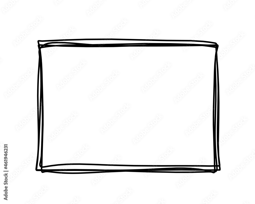 Abstract rectangle as line drawing on white as background. Vector Abstract rectangle as line drawing on white as background. Vector