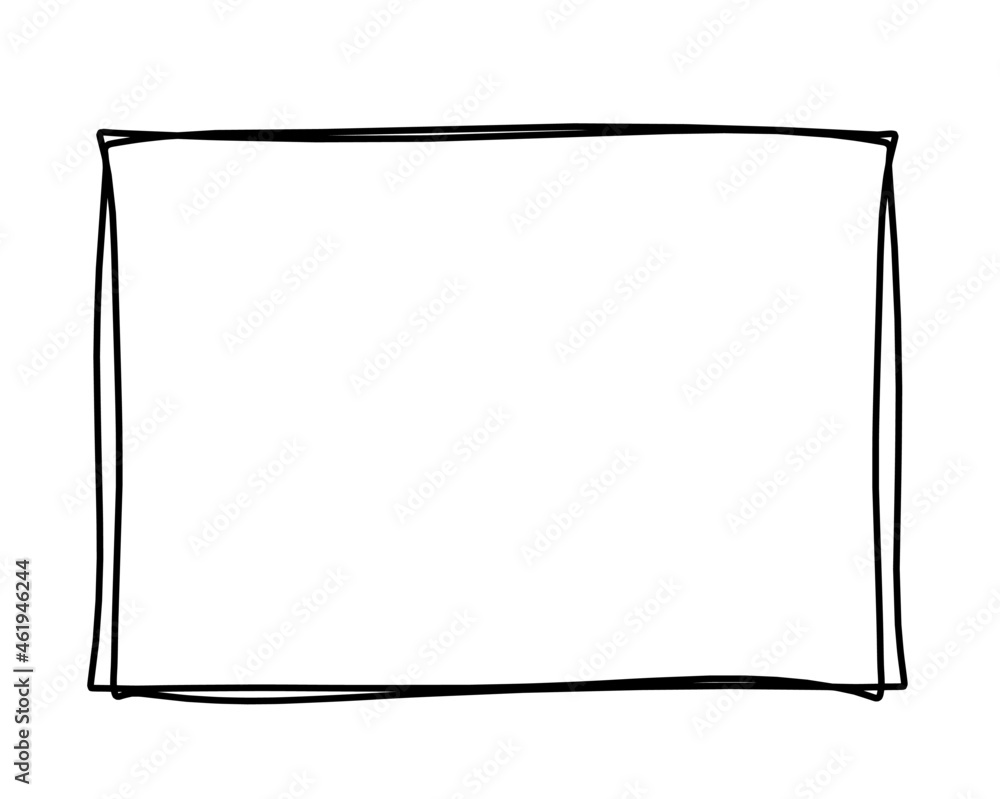 Abstract rectangle as line drawing on white as background. Vector Abstract rectangle as line drawing on white as background. Vector