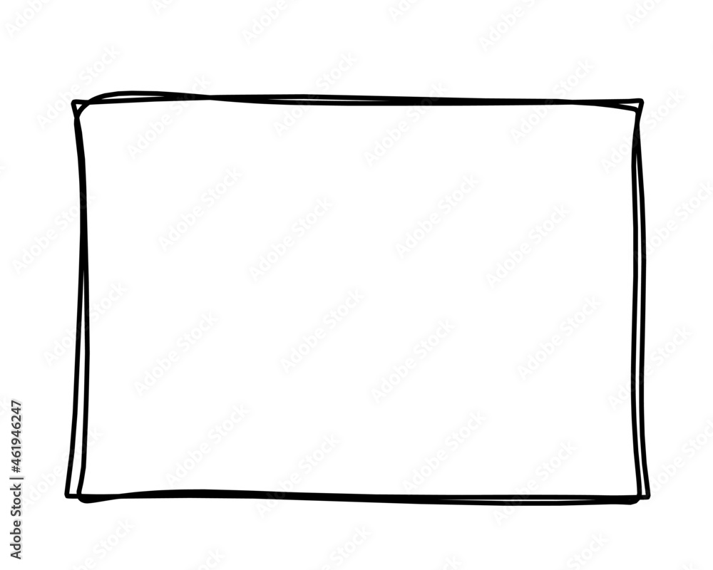 Abstract rectangle as line drawing on white as background. Vector Abstract rectangle as line drawing on white as background. Vector