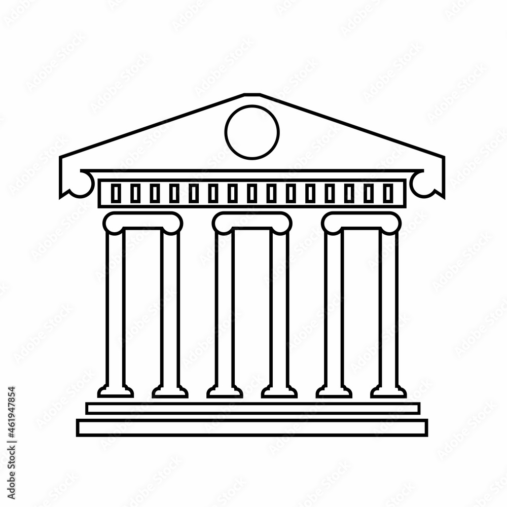 Amazing front of law house in line art Image graphic icon logo design abstract concept vector stock. Can be used as a symbol related to court or building Amazing front of law house in line art Image graphic icon logo design abstract concept vector stock. Can be used as a symbol related to court or building