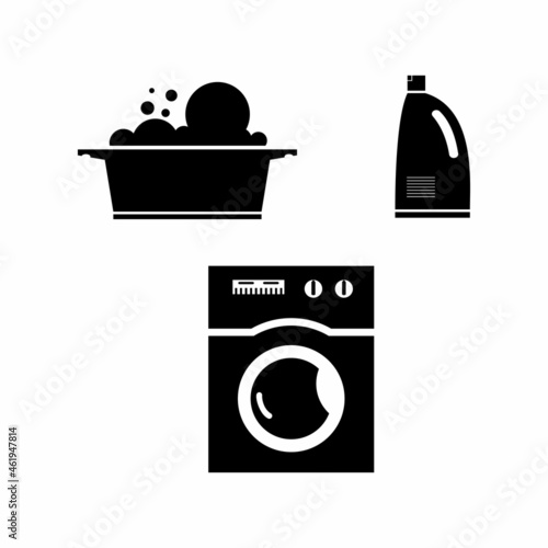 Amazing and simple tools to wash clothes Image graphic icon logo design abstract concept vector stock. Can be used as a symbol related to laundry.