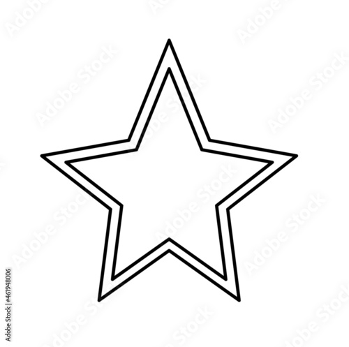 Abstract star as line drawing on white background. Vector