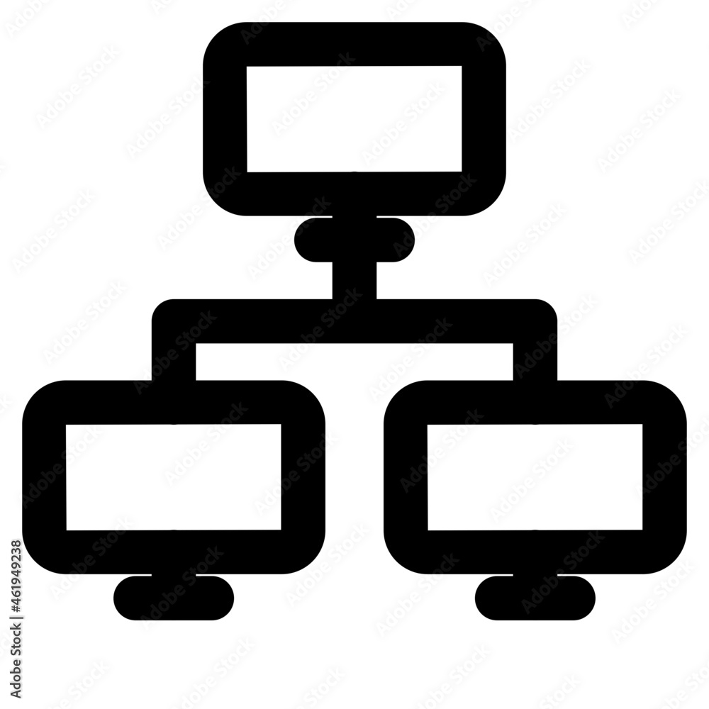 icon vector lan connection outline style icon vector lan connection outline style