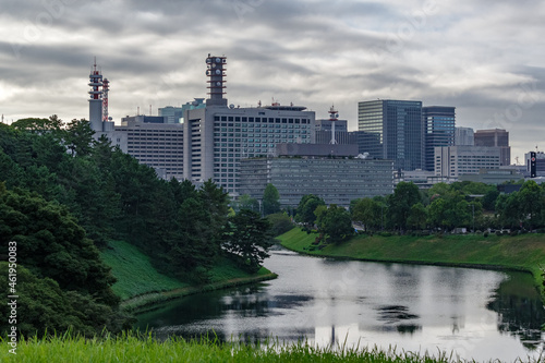 半蔵門交差点付近から見える麹町、大手町の風景　Kojimachi Chiyoda city tokyo, Japan 2021-09-28 photo