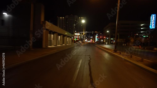 Las Vegas Hyperlapse Driving Time Lapse Around Downtown Nevada USA