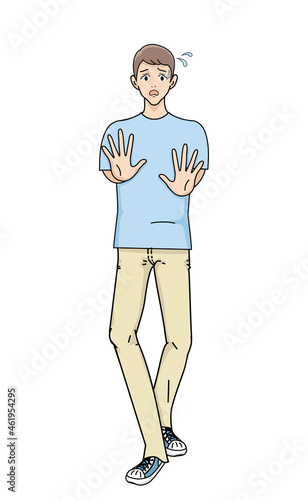 30代男性全身　後退り