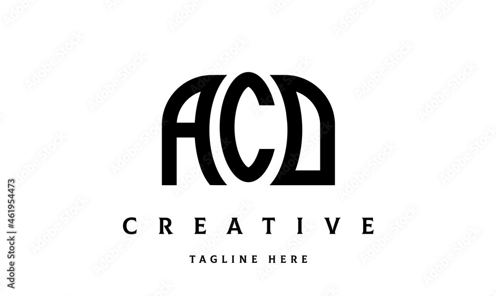 ACD creative taj three latter logo vector ACD creative taj three latter logo vector