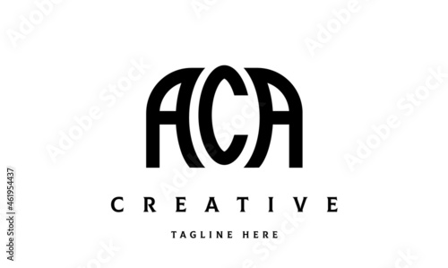 ACA creative taj three latter logo vector