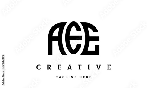 AEE creative taj three latter logo vector