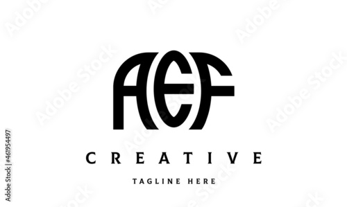 AEF creative taj three latter logo vector