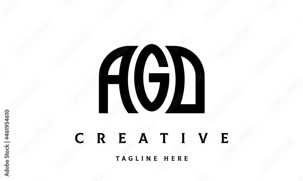 AGD creative taj three latter logo vector AGD creative taj three latter logo vector