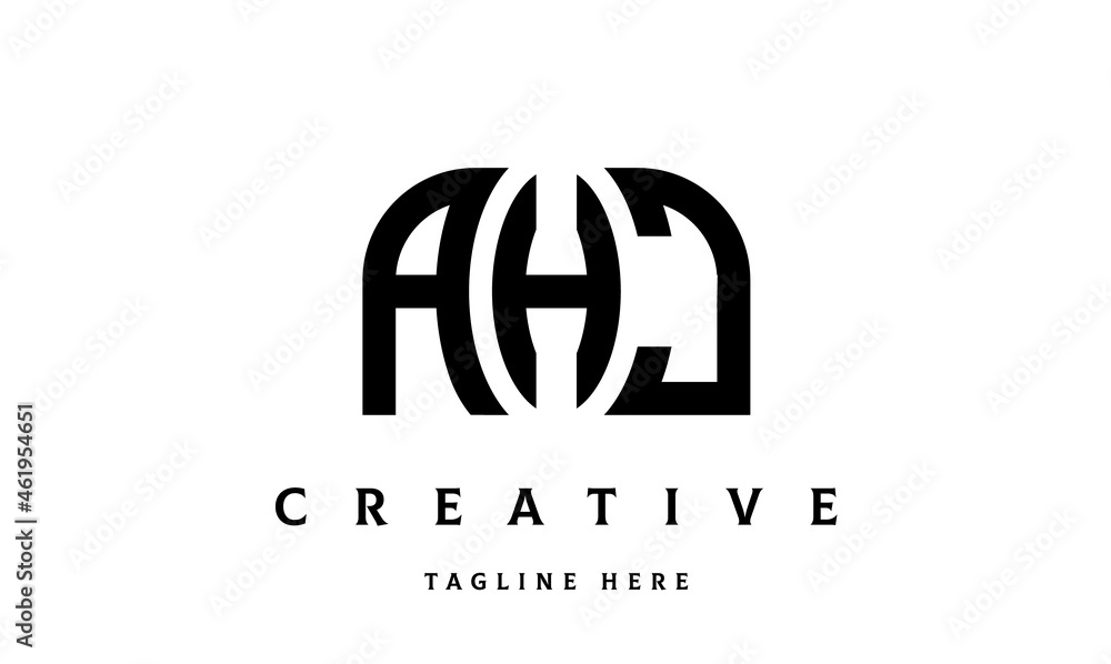 Fototapeta premium AHJ creative taj three latter logo vector