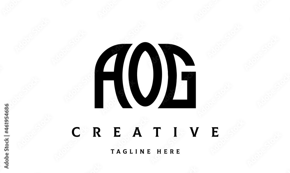 AOG creative taj three latter logo vector AOG creative taj three latter logo vector